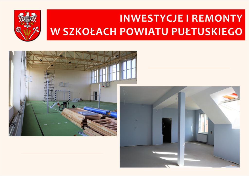 Inwestycje i remonty w szkołach Powiatu Pułtuskiego