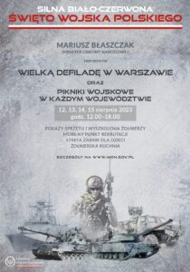 Zaproszenie na defiladę z okazji Święta Wojska Polskiego