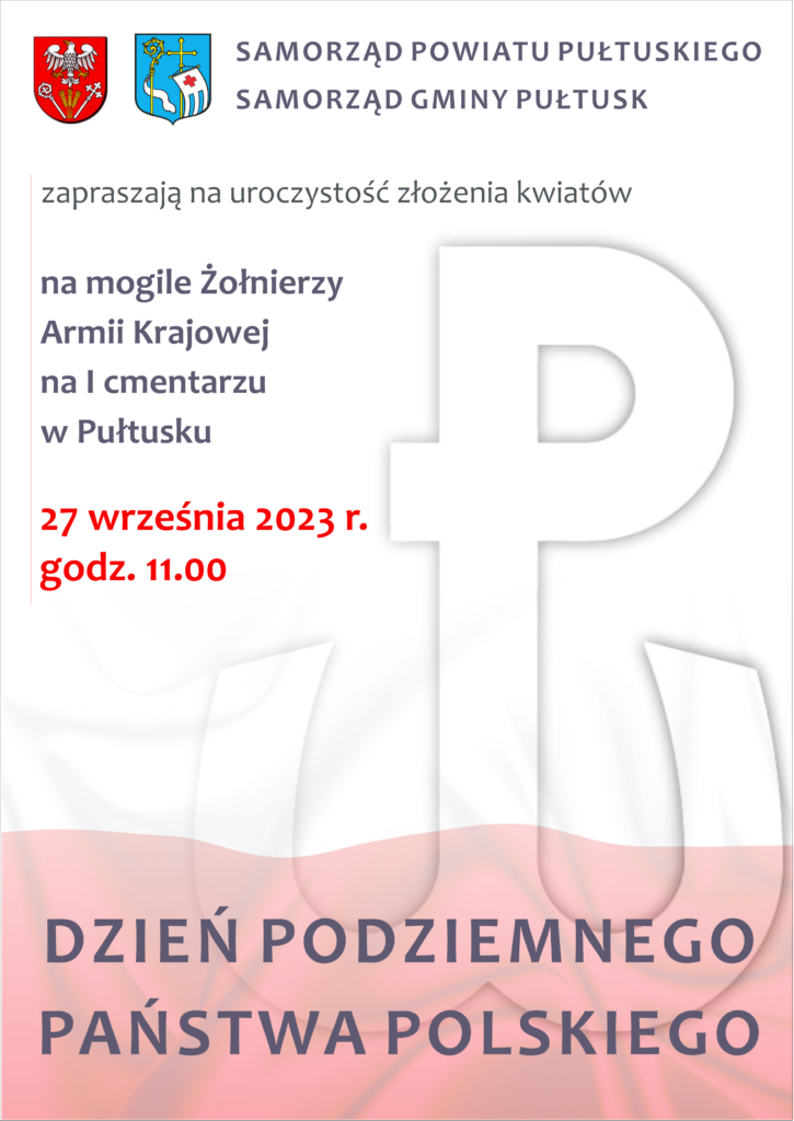 Dzień Podziemnego Państwa Polskiego - zaproszenie na uroczystość