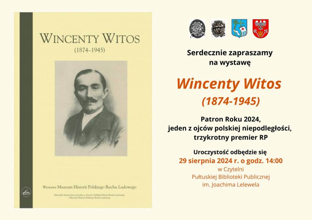 Zaproszenie na wystawę Wincenty Witos (1874-1945)