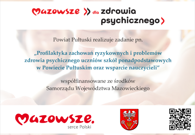 Wsparcie zdrowia psychicznego wśród uczniów szkół i nauczycieli w Powiecie Pułtuskim