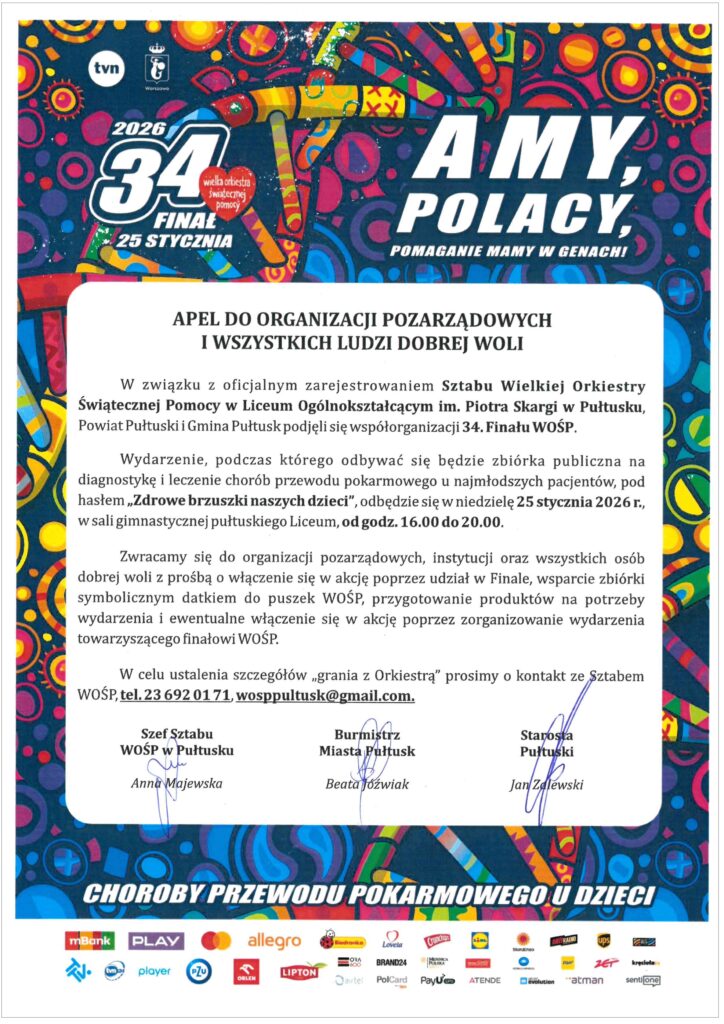 Apel do organizacji pozarządowych i wszystkich ludzi dobrej woli