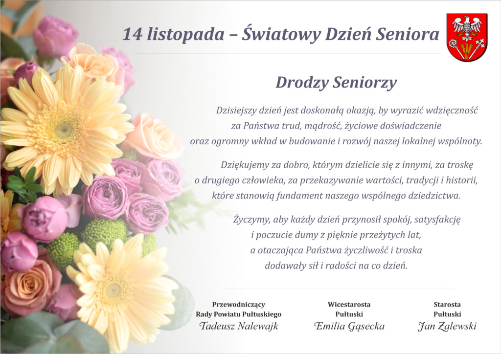 14 listopada – Światowy Dzień Seniora